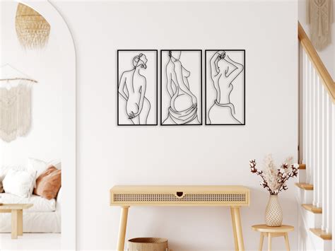 Nude Woman Body Metal Wall Art Naked Woman Back Decor Woman Etsy