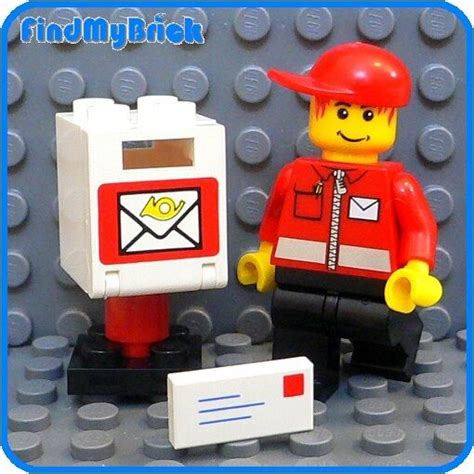 Lego Mail Carrier Minifigure With Envelope And Mail Box New Ebay