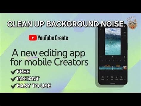 EASILY REMOVE Audio Background Noise for FREE on YouTube Create App ... 