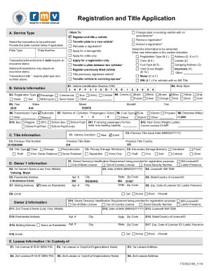 Fillable Online Registration And Title Application