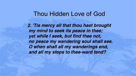 Thou Hidden Love Of God United Methodist Hymnal 414 YouTube