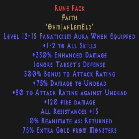 Buy D2r Rune Packs Weapons Diablo 2 Resurrected D2r Item Shop