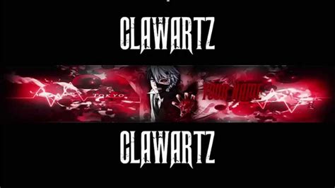 Clawartz Tokyo Ghoul Banner Template Youtube