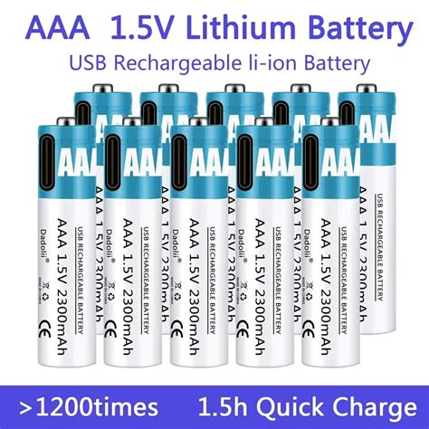 Daweikala AAA Lithium Polymer Rechargeable Battery New 2300mAh Battery