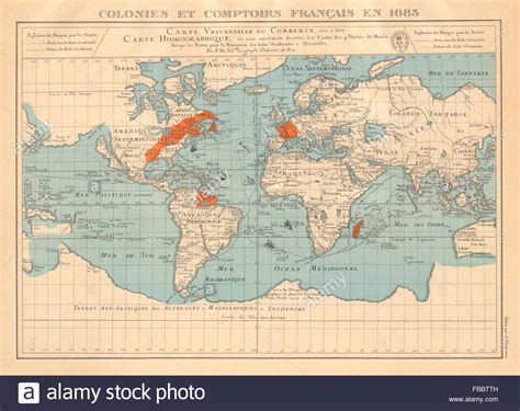 French Colonies And Trading Posts 1683 Colonies Et Comptoirs Français