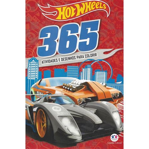 Livro 365 Atividades E Desenhos P Colorir Hot Wheels Shopee Brasil