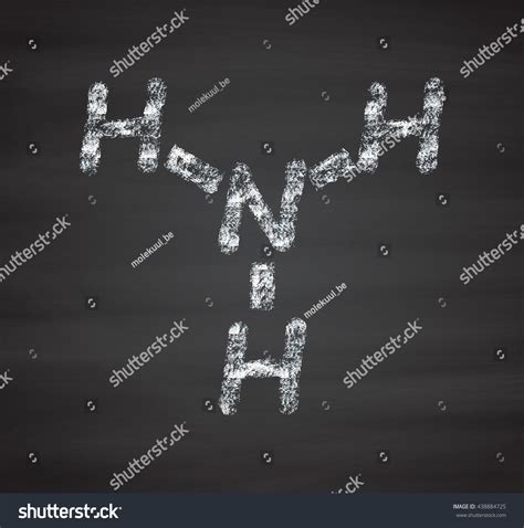 Ammonia Nh3 Molecule Chemical Structure Chalk 스톡 일러스트 438884725