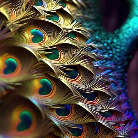 Premium AI Image | peacock feathers pattern