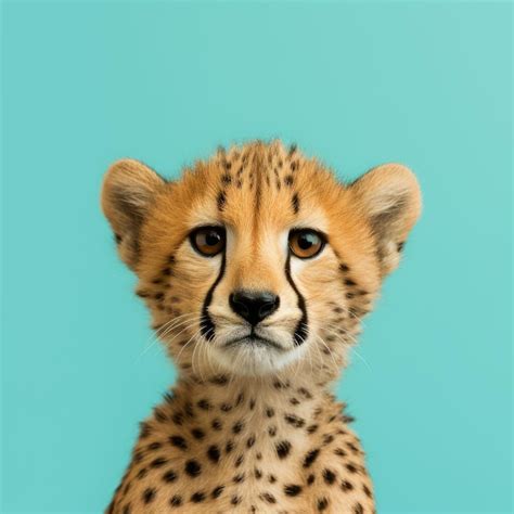 Premium Photo Minimalistic Surrealism Captivating Cheetah Cub In