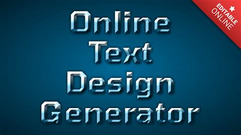 Online Text Design Generator With Beveled Ice Text Effect Generator