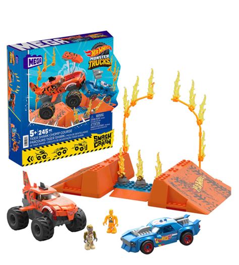 MONSTER TRUCKS HOT WHEELS TIGER SHARK CHOCS ET FRACAS King Jouet Maroc