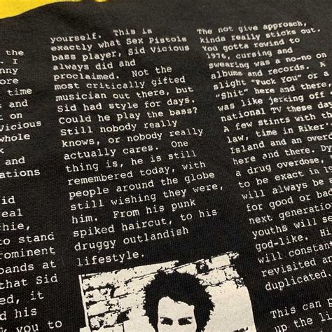 Vintage Sid Vicious Sex Pistols Tee Gem