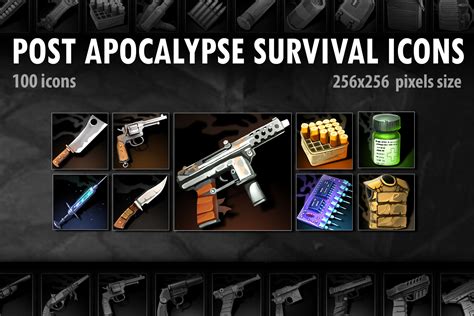 Post Apocalypse Survival Icons 2d Icons Unity Asset Store