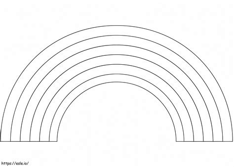 Easy Rainbow coloring page
