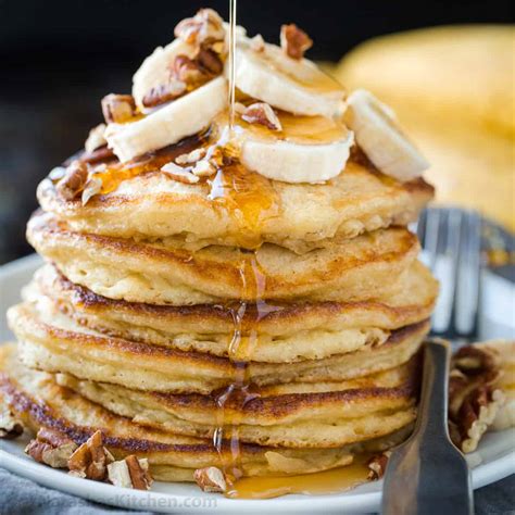 Easy Banana Pancakes (VIDEO) - NatashasKitchen.com