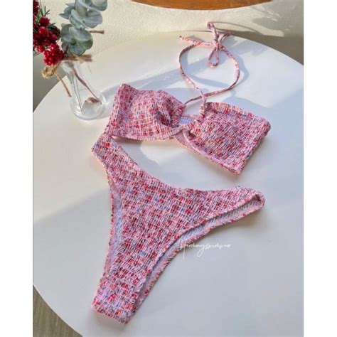 Bikini Quay Hoa Nhí Thun Xốp Siêu Ngọt Có Size Lớn Shopee Việt Nam