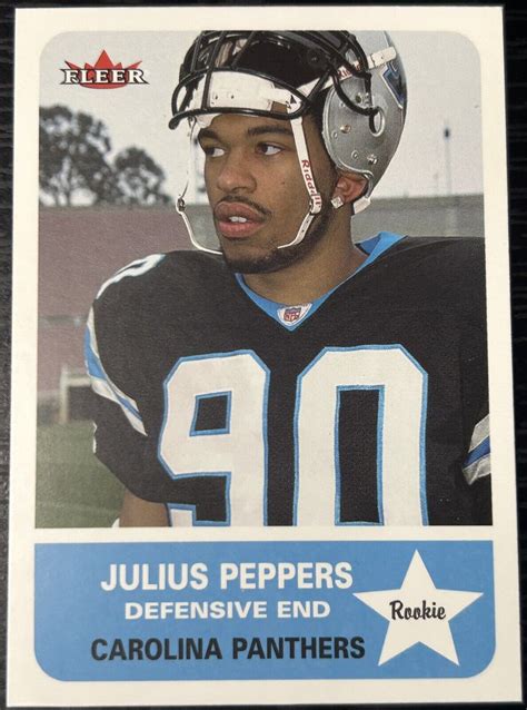 Fleer Tradition Rookie Julius Peppers Rc Panthers Bears