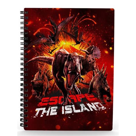 Jurassic World Cahier Effet 3D Escape Papeterie