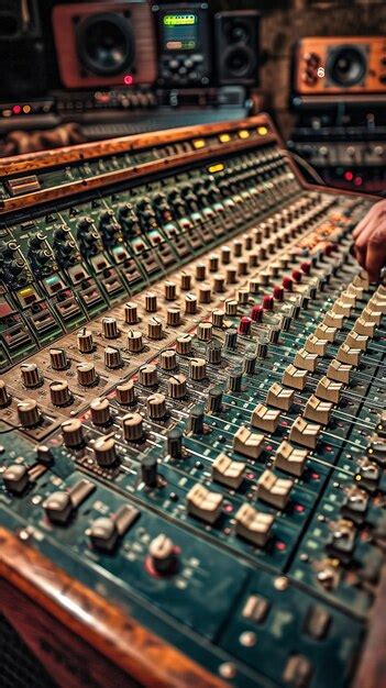 Premium Photo Sound Engineer At A Professional Audio Mixing Console