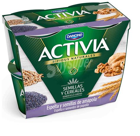 Activia Danone Bífidus de origen natural con espelta y semillas de