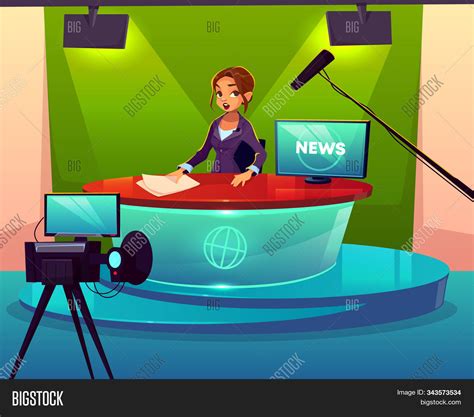 Anchorwoman Television Image And Photo Free Trial Bigstock