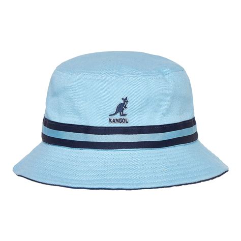 Kangol Stripe Lahinch Bucket Hat Light Blue HHV