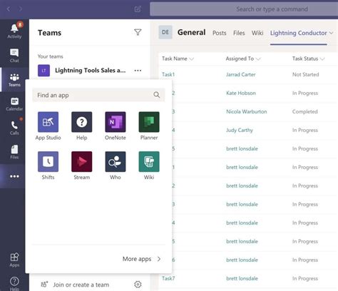 Microsoft Teams Personal Apps Lightning Tools