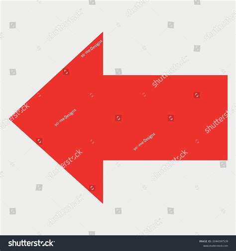 Red Directional Arrow Vector Illustration Stock Vector Royalty Free