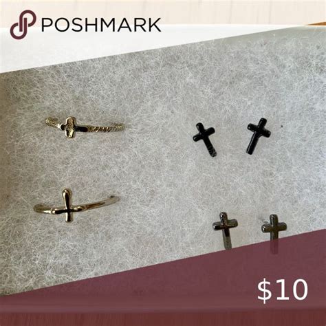 Cross Jewelry Set | Cross jewelry, Cross earrings studs, Jewelry