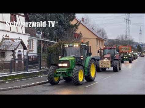 Gro Er Bauernprotest Traktor Convoi In L Rrach R Mmingen Min