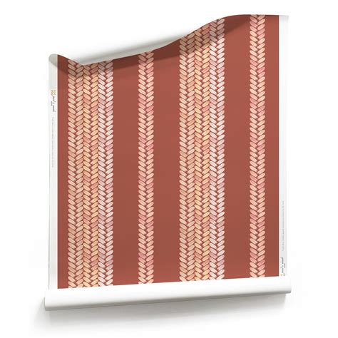 Painterly Striped Wallpaper in Red and Pink · Peregrine