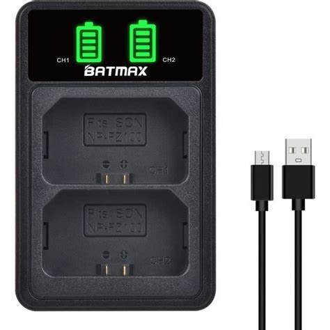 Batmax NP FZ100 Batterie Et Chargeur Avec USB Type C Port Pour Sony A9