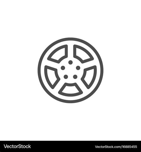 Car Rims Line Icon Royalty Free Vector Image Vectorstock