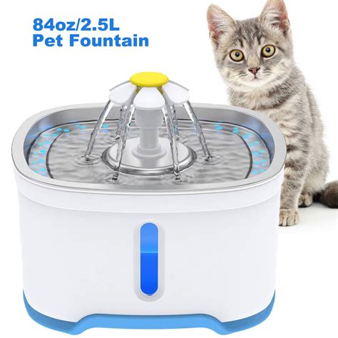 Cat Water Fountain Stainless Steel 84oz 2 5L Automatic Pet Water