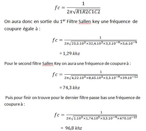 Filtre Sallen Key 2nd Ordre