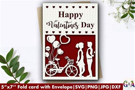 Valentine card svg, Happy valentines day card svg file