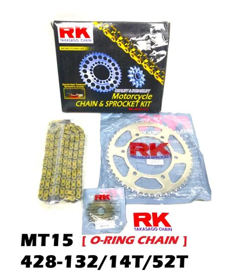 100 ORIGINAL RK SPROCKET SET YAMAHA R15 V3 MT15 O RING GOLD CHAIN