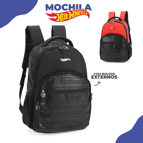 Mochila De Costas Hot Wheels Pneu Roda Juvenil Escolar Teen Shopee Brasil