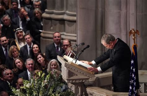 George W. Bush Remembers His Father’s Legacy In Tearful Eulogy | The ...