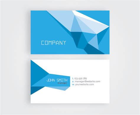 Geometric Business Card Vector Art & Graphics | freevector.com