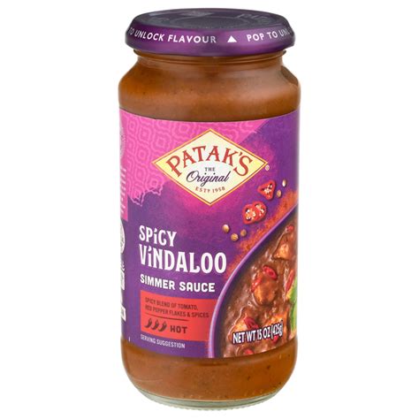 Save On Patak S Hot Spicy Curry Vindaloo Simmer Sauce Order Online