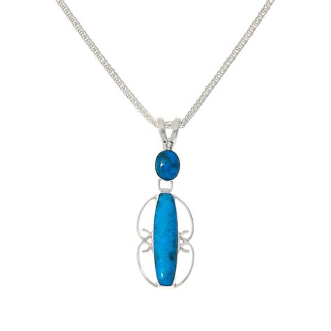 Jay King Sterling Silver Kingman Turquoise Pendant With Chain