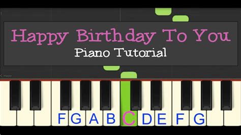 how to play happy birthday on piano for beginners