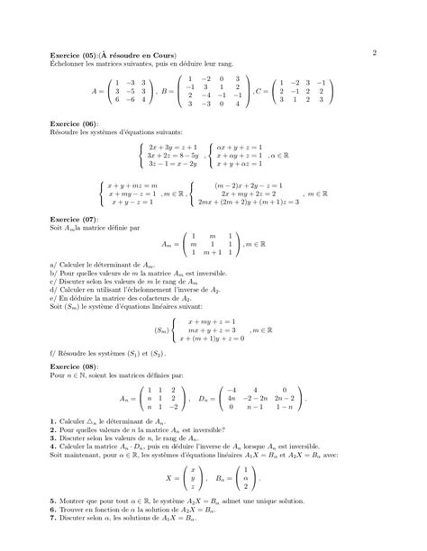 Pivot D Une Matrice