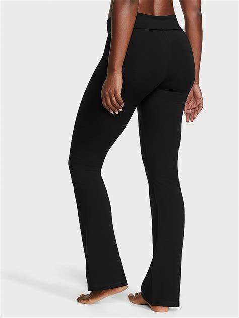 Buy VS Cotton Yoga Foldover Flare Leggings Order Bottoms Online