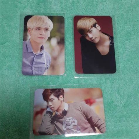 Shinee Jonghyun Official Photocard 3 Pieces Set Bulk Sale Ebay