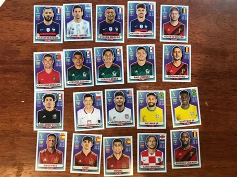 Panini World Cup Qatar Mbappe Neymar Cristiano Ronaldo Chromes