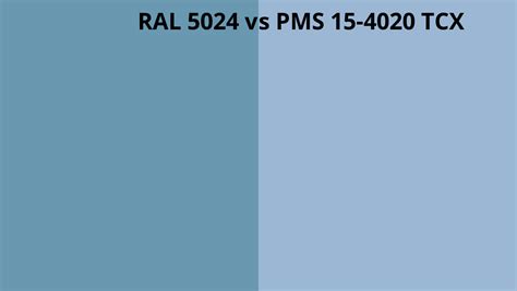 Ral 5024 Vs Pms 15 4020 Tcx Ral Colour Chart Uk