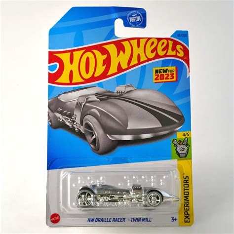 Hot Wheels Braille Racer Silver Twin Mill Walmart