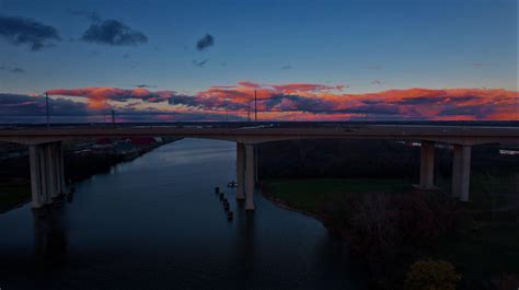 Sunset at the Zilwaukee Bridge - Saginaw, MI : r/Michigan